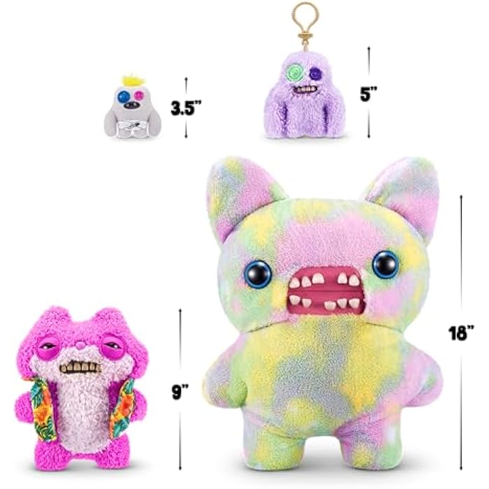 Fuggler Vacay Vibes by ZURU. Funny Ugly Monster. Plush. Collectible. Toy (Sketchy Squirrel - Pink) - Image 3