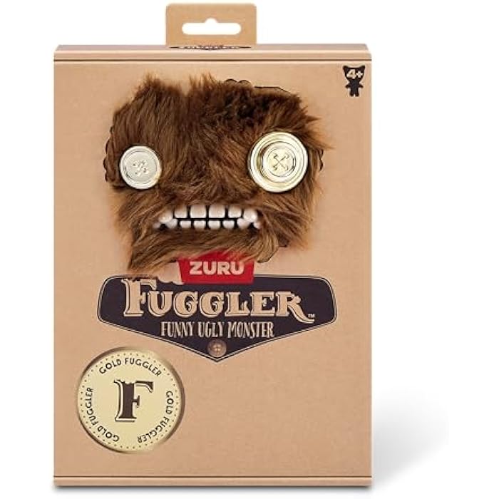 Fuggler Gold Fuggs by ZURU Funny Ugly Monster. Plush. Collectible. Toy (Grumpy Grumps - Eyes) - Image 2