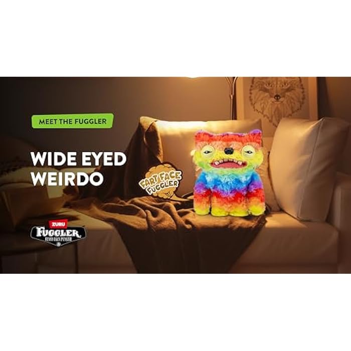 Fuggler Fart Face 9-inch Assortment Series 1 (Wide Eyed Weirdo ?C Multi) by ZURU. Funny Ugly Monster Plush Toy - Image 6
