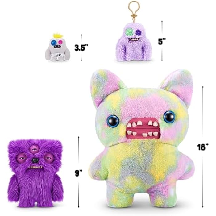 Fuggler Fart Face 9-inch Assortment Series 1 (Alien - Long Pile) by ZURU. Funny Ugly Monster Plush Toy - Image 3