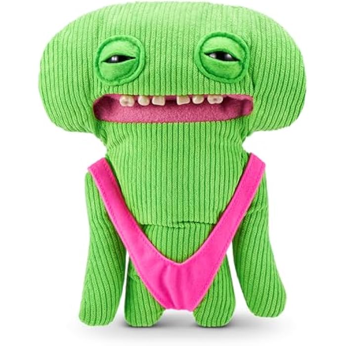 Fuggler Vacay Vibes by ZURU. Funny Ugly Monster. Plush. Collectible. Toy (Smiley O Riley - Green)
